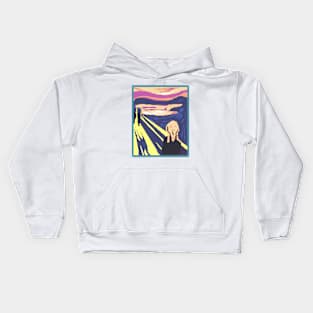 The Scream by Edvard Munch Pixelart Kids Hoodie